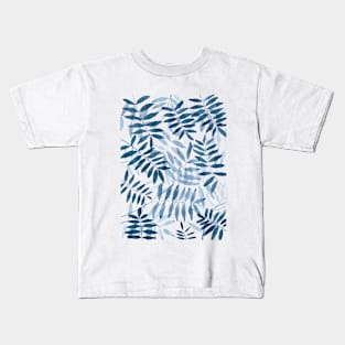 Blue Foliage Kids T-Shirt